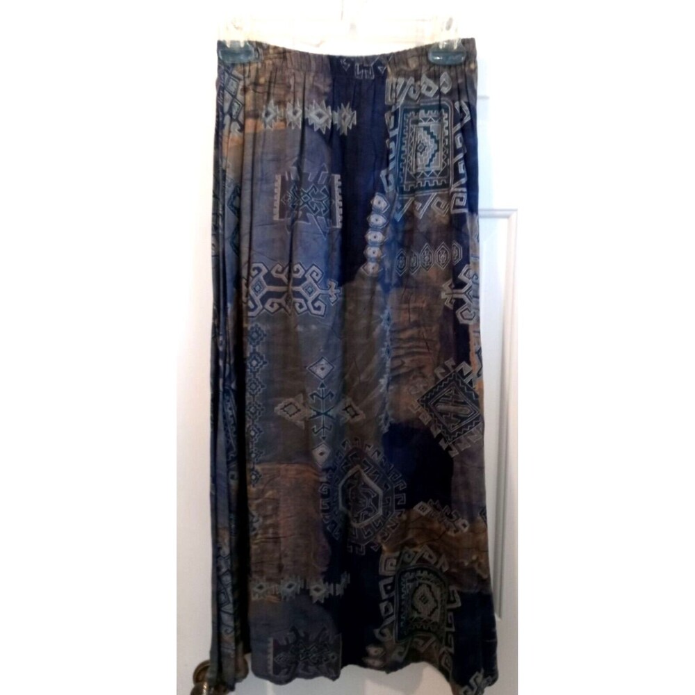 Brittany Nicole Women's Skirt Multicolor Print Size Medium 100% Rayon USA Made